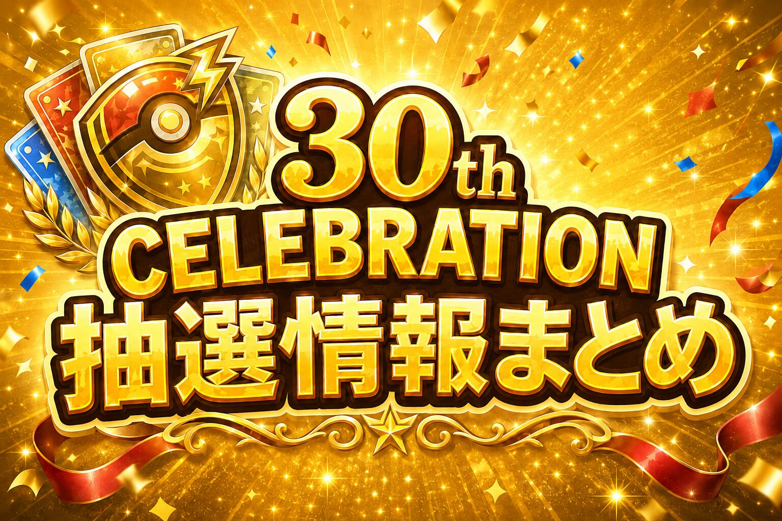 【2026年最新】ポケモンカード30周年記念ボックスの抽選倍率は？応募方法・転売対策・当選確率を上げる裏技まで徹底解説