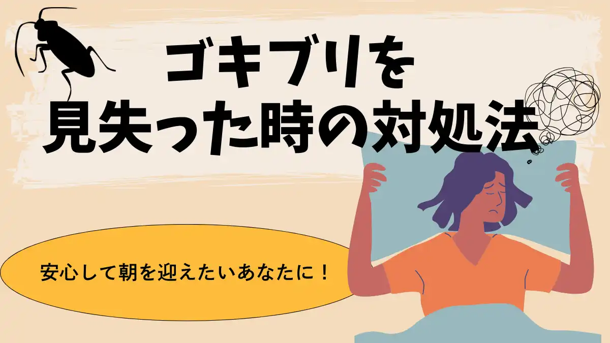 ゴキブリ見失った夜どう寝る？布団侵入の真相と朝までの緊急対策