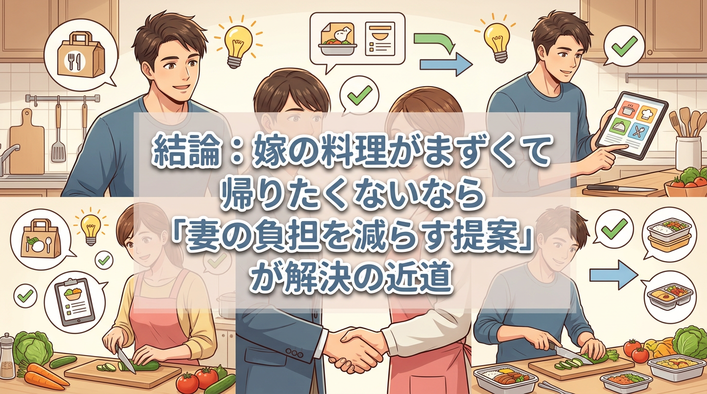 「妻の料理がまずい…」限界夫を救う！角を立てない伝え方と改善策