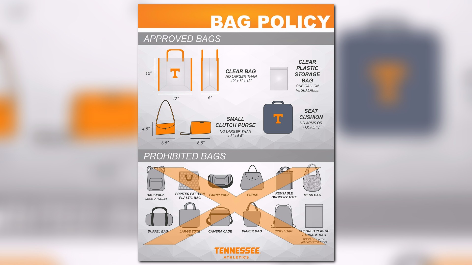 Ut Basketball Game Bag Policy