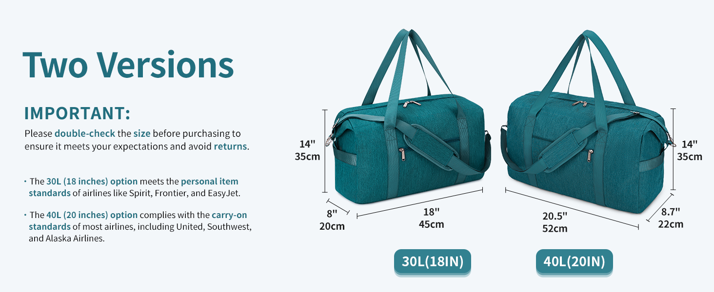 Carry-on Duffel Bag Size