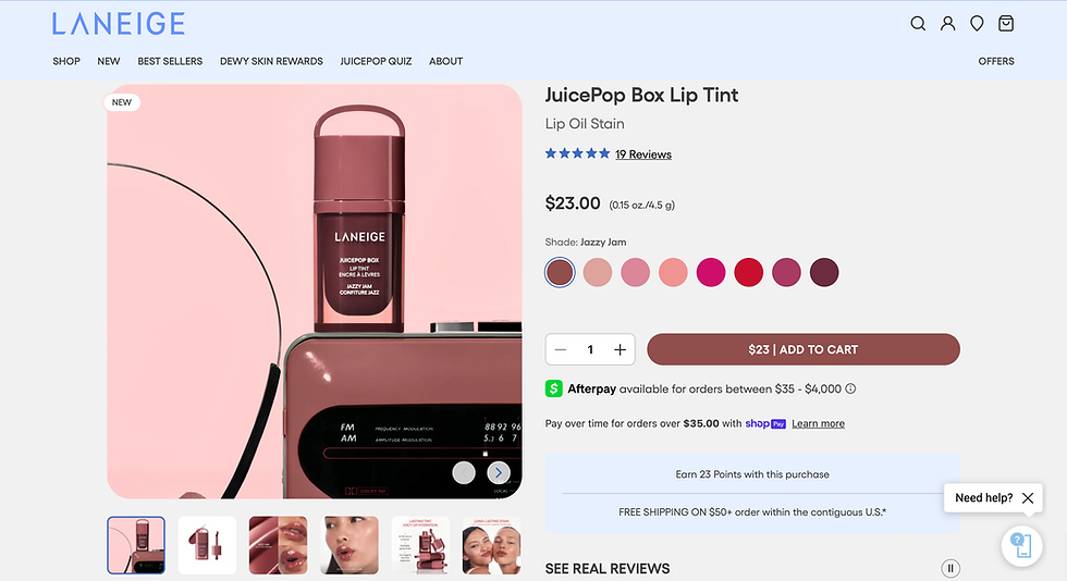 Katseye Global Partner for New Laneige Juicepop Box Lip Tint