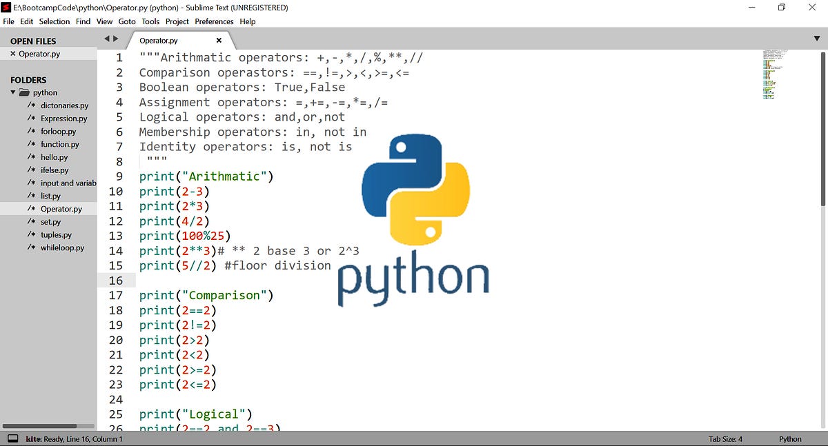 Basics of Python Programming