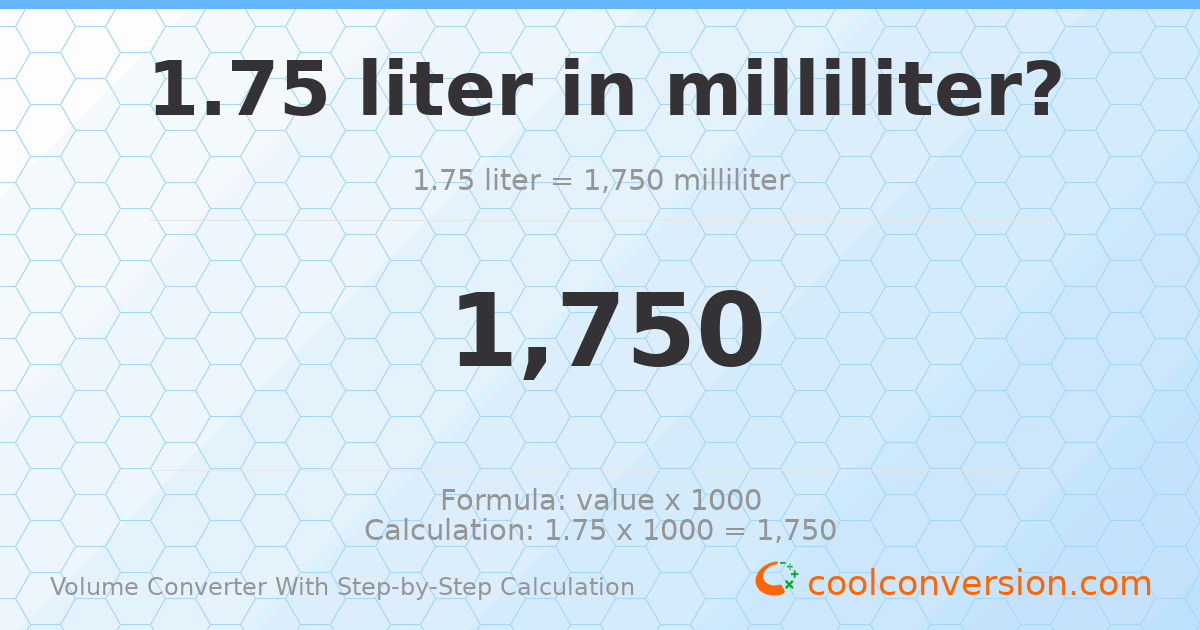 How Much Is 1.75 Liters
