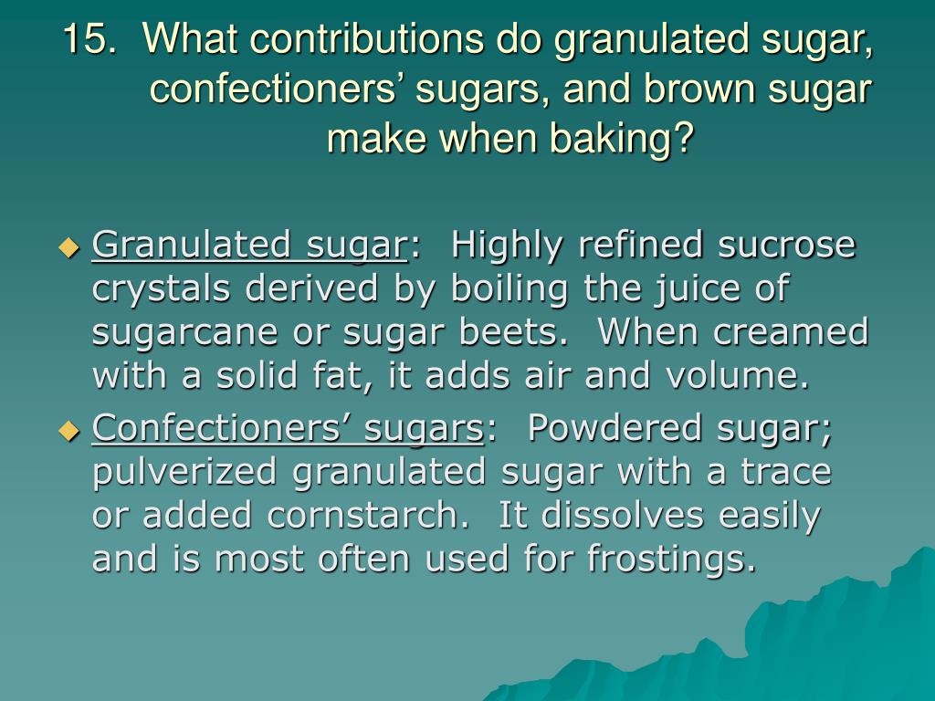 Replace Confectioners Sugar with Granulated