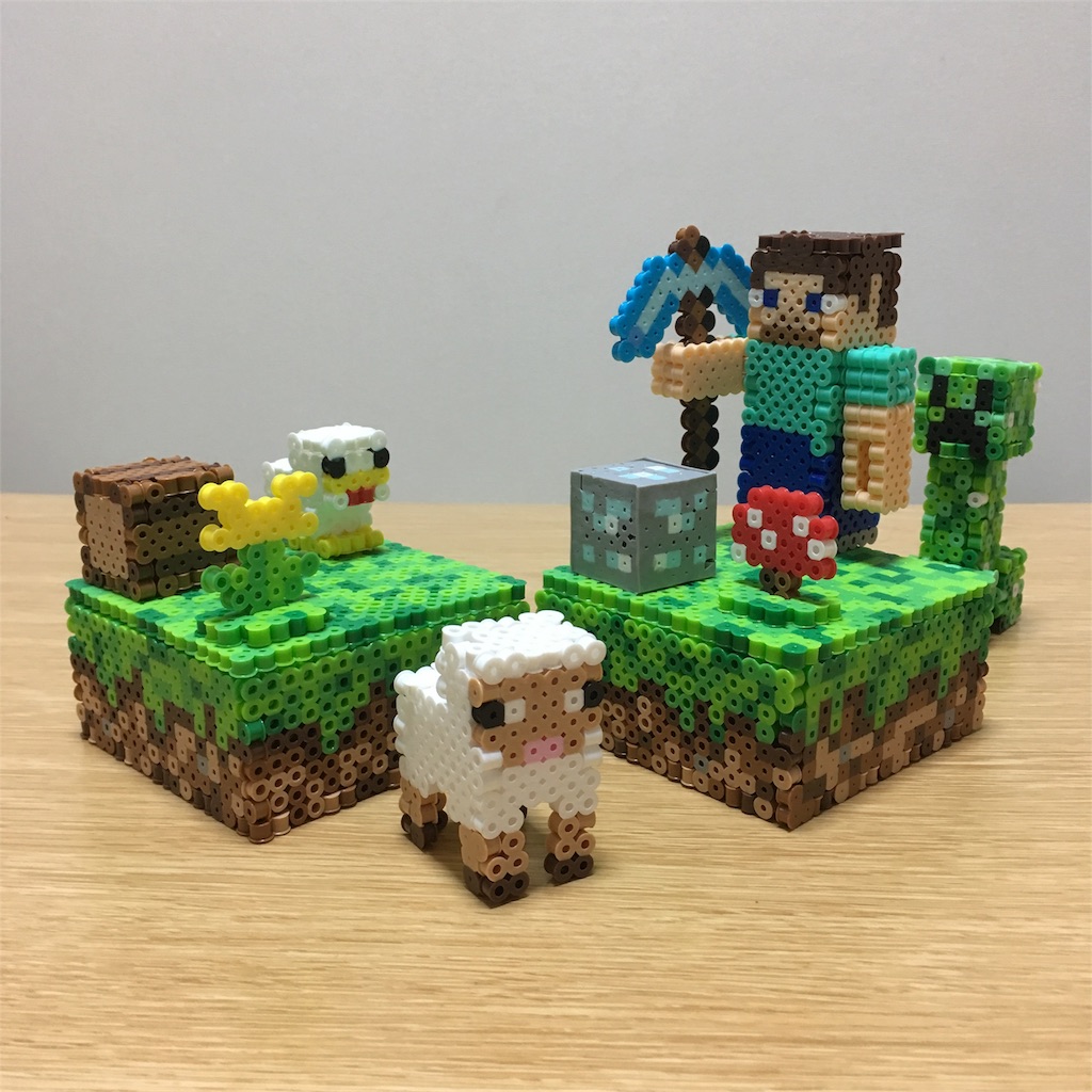 マイクラのアイロンビーズ立体を完全攻略！接着剤なしの作り方