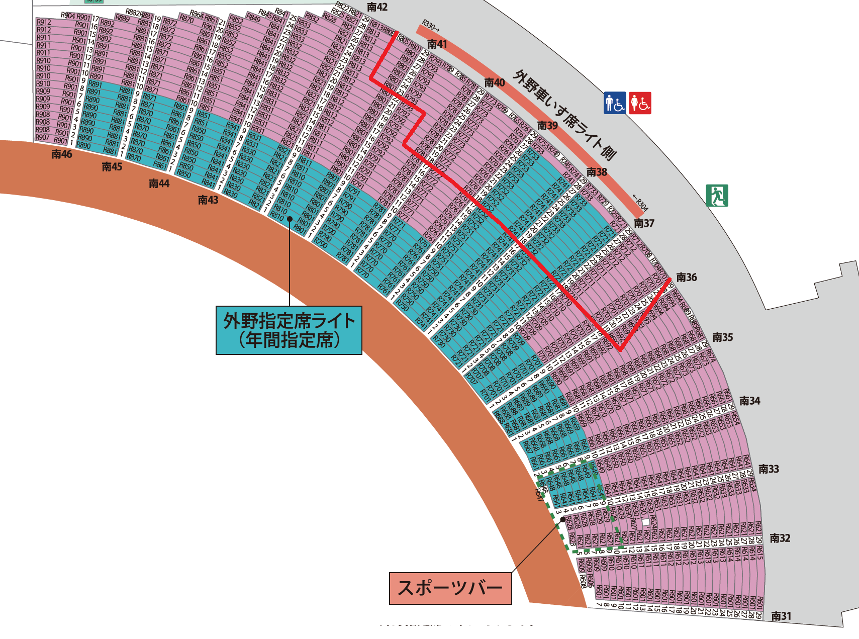 マツダスタジアム座席番号図と見え方徹底解説！神席の選び方と盲点