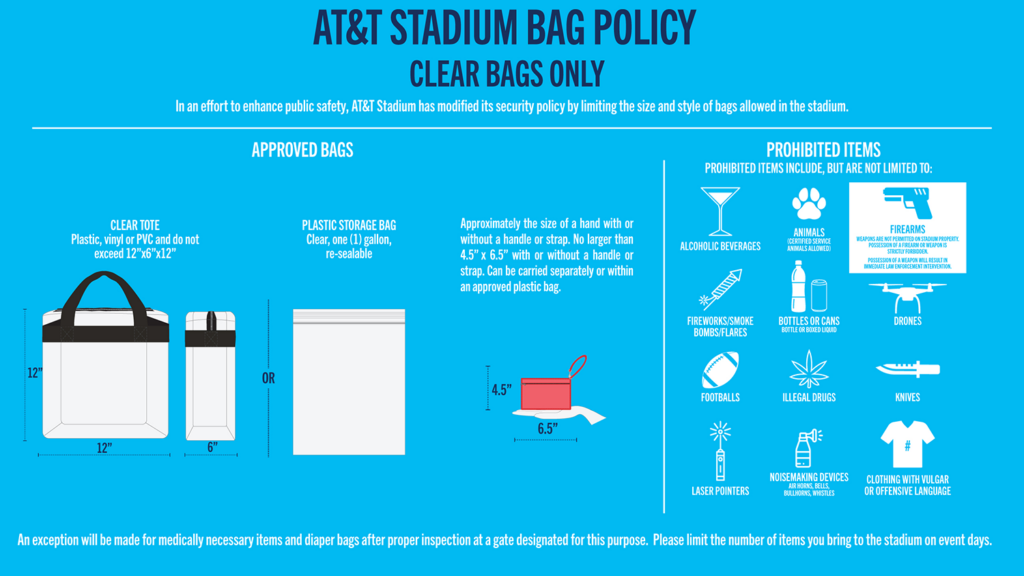 Dallas Stars Game Bag Policy