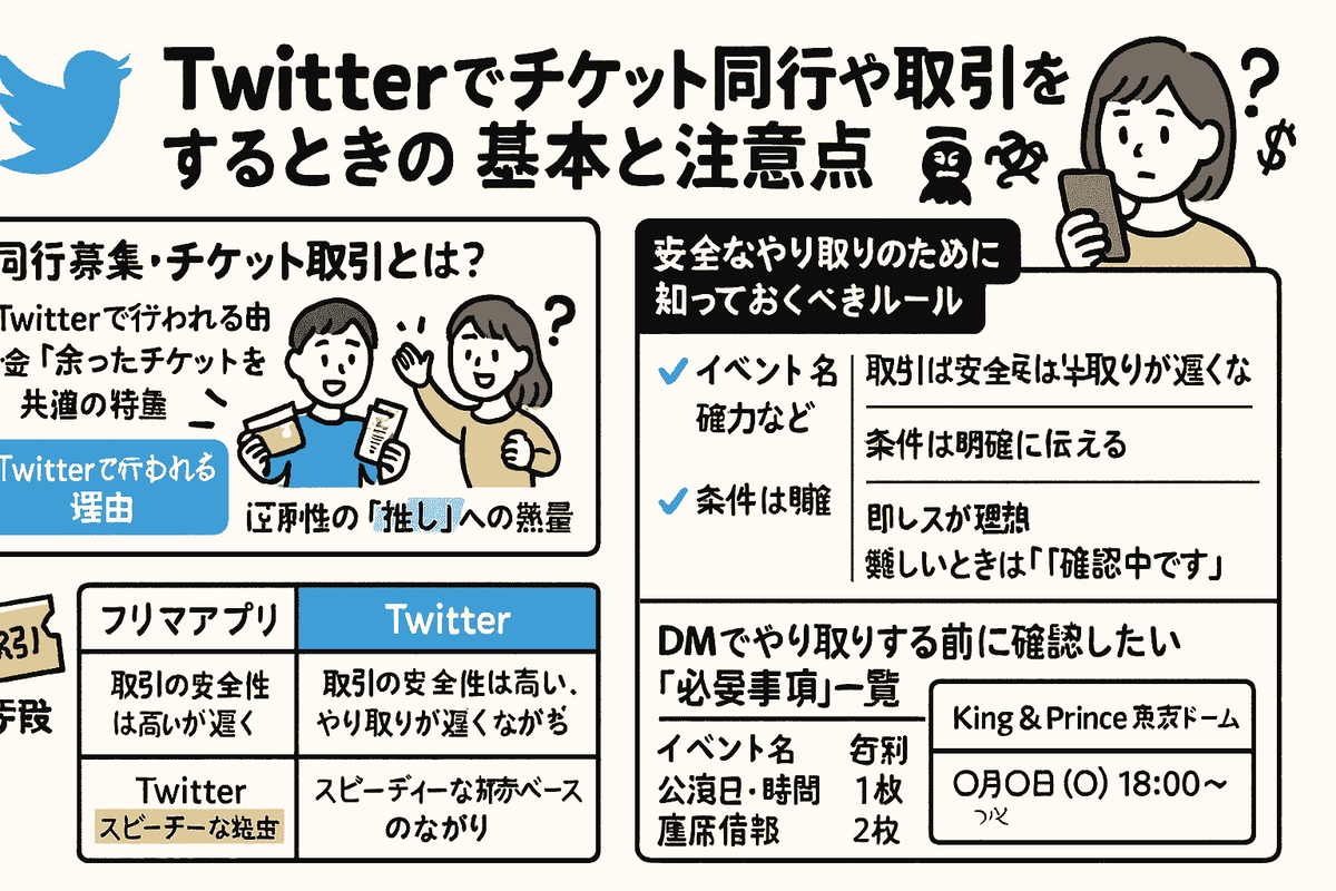 Twitterチケット取引Dm例文集｜譲渡・交換・買取テンプレと詐欺対策