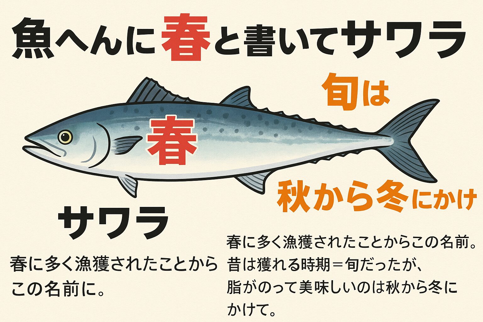 「魚偏に春」の漢字の読み方は？鰆の由来と真の旬・絶品レシピを徹底解説