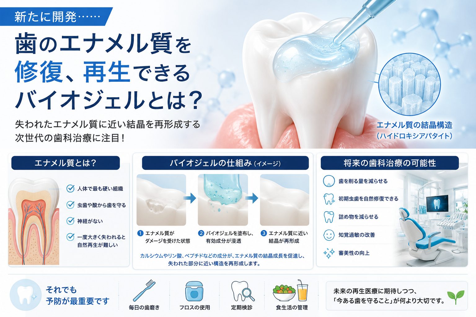 歯のエナメル質再生は可能か？削らない虫歯治療の真相と限界【2026】