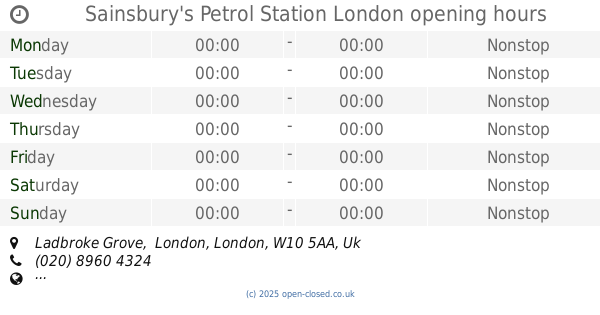 What Time Does Sainsbury's Petrol Station Open