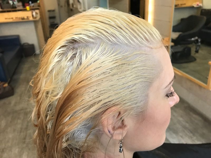 Yellow Bleach Blonde Hair