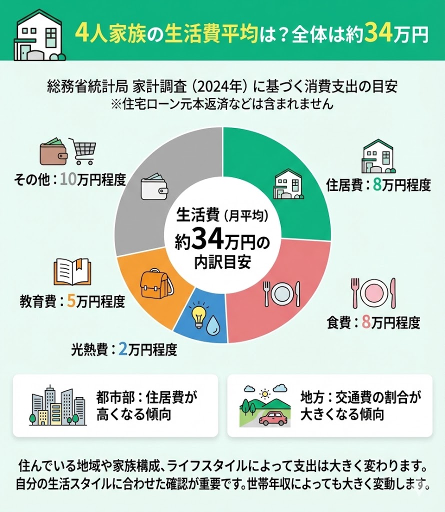 4人家族の生活費、実は使いすぎ？2026年最新の平均額と驚きの節約術