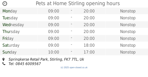What Are the Opening Times for Pets at Home