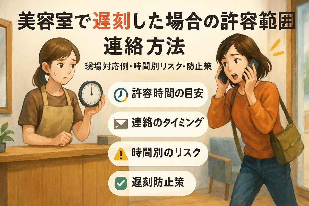 美容室の遅刻は何分まで許容？現場の本音と連絡マナーを徹底解剖