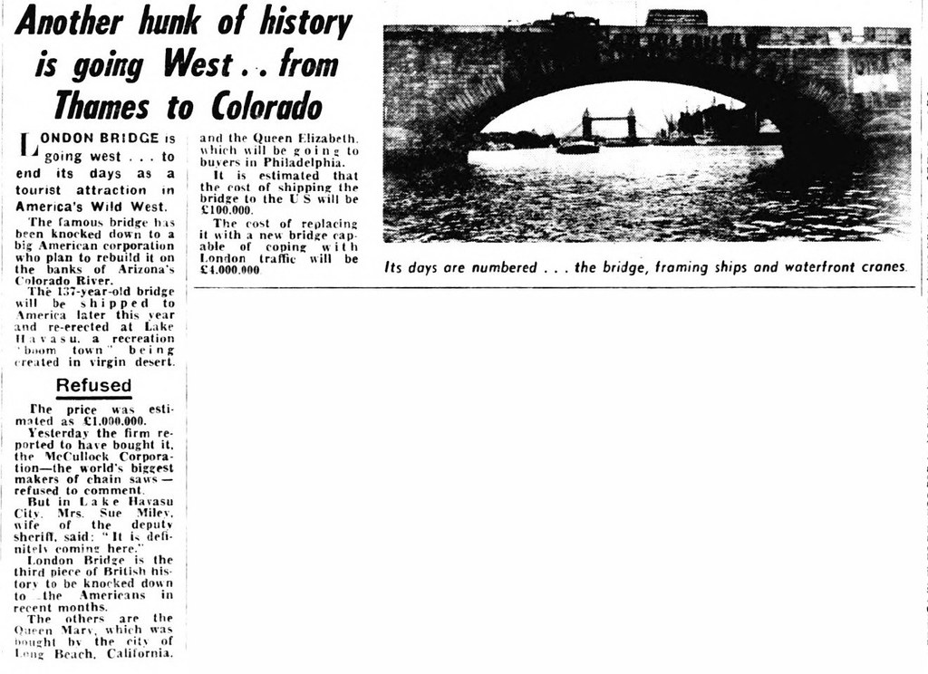 London Bridge Sold to an American