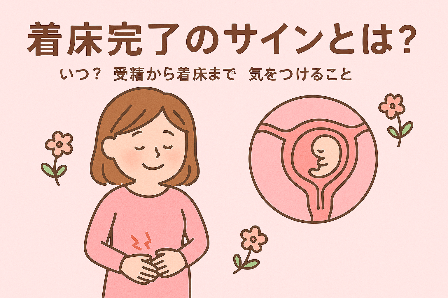 着床完了サインはいつ現れる？痛みや出血の真実と症状なし陽性の真相