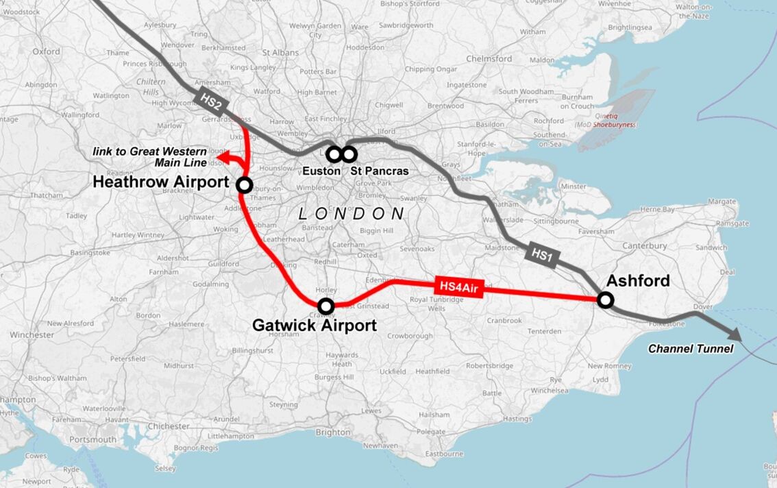 Train from Heathrow to Gatwick London