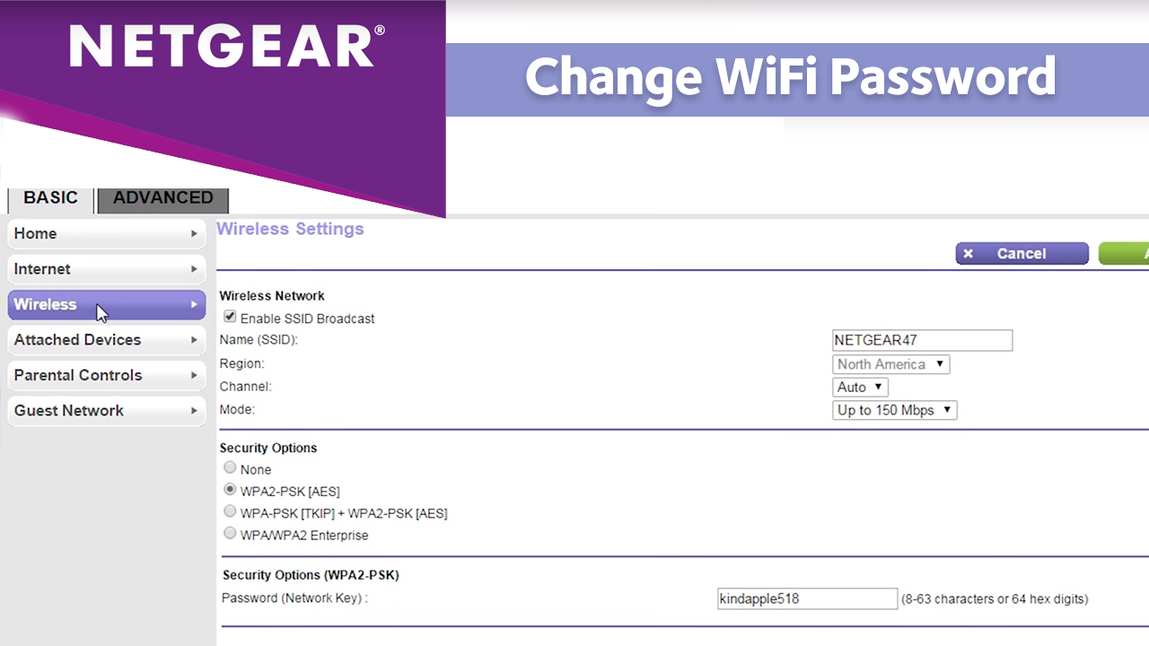 Netgear Change Password Wifi