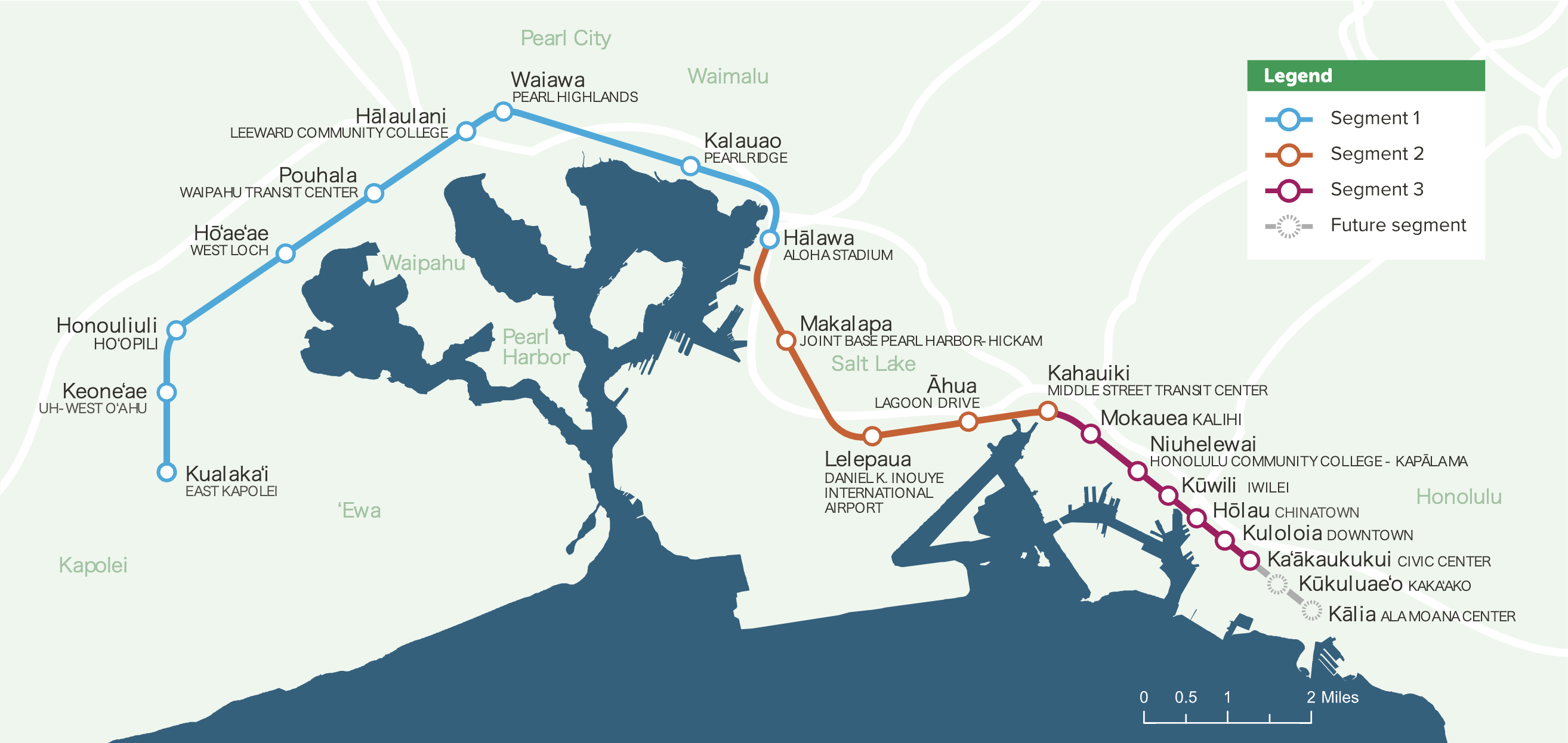 ハワイのモノレール路線図と現在地！空港延伸や乗り方・料金を総まとめ