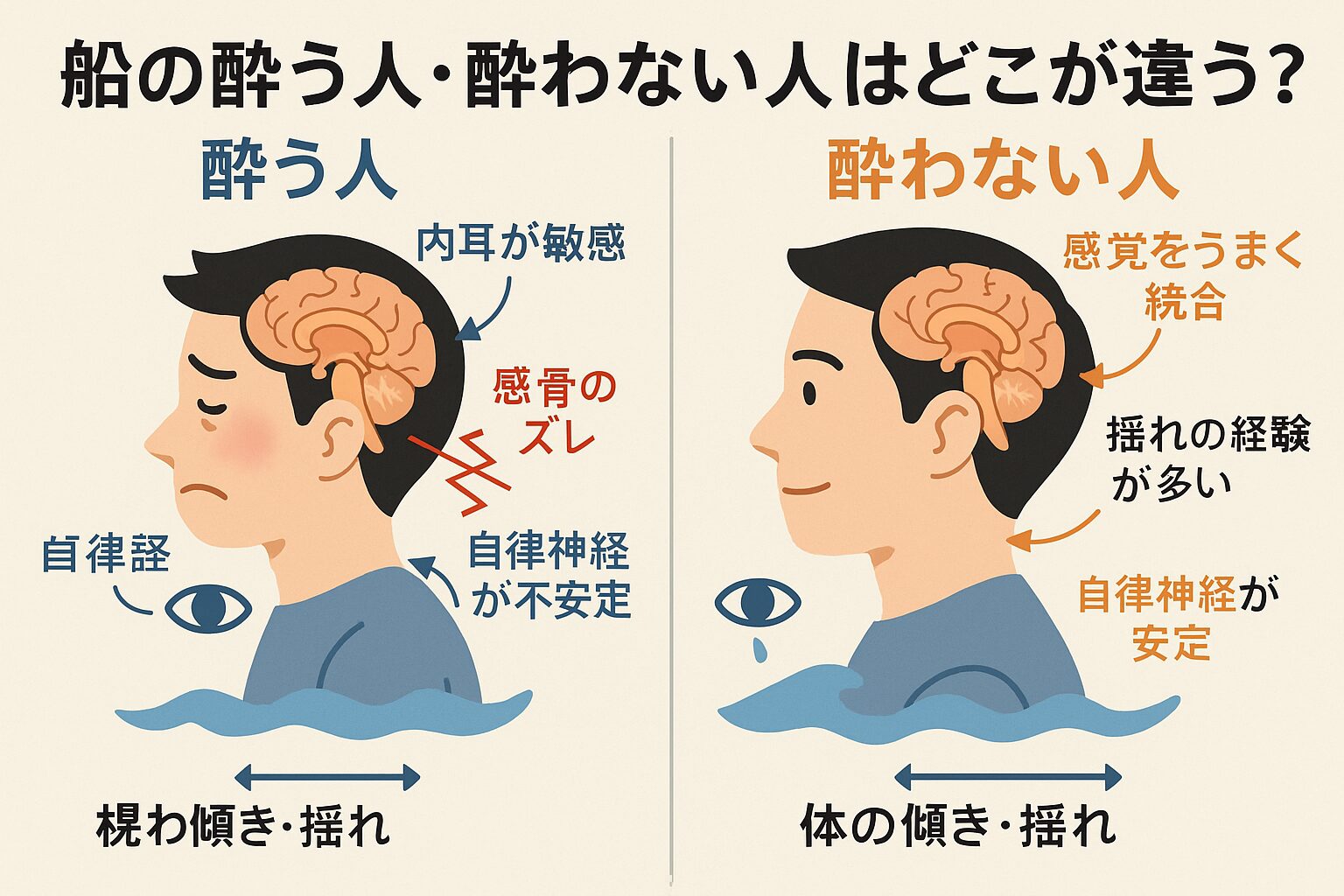 なぜ荒波でも平気？船酔いしない人のタイプと決定的な3つの違いを徹底解説