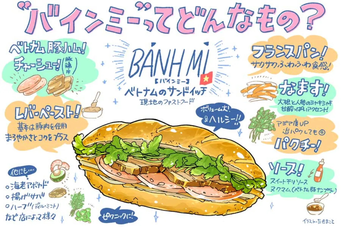 バインミーとは？フランスパンを使う理由や定番具材・特徴を徹底解剖！