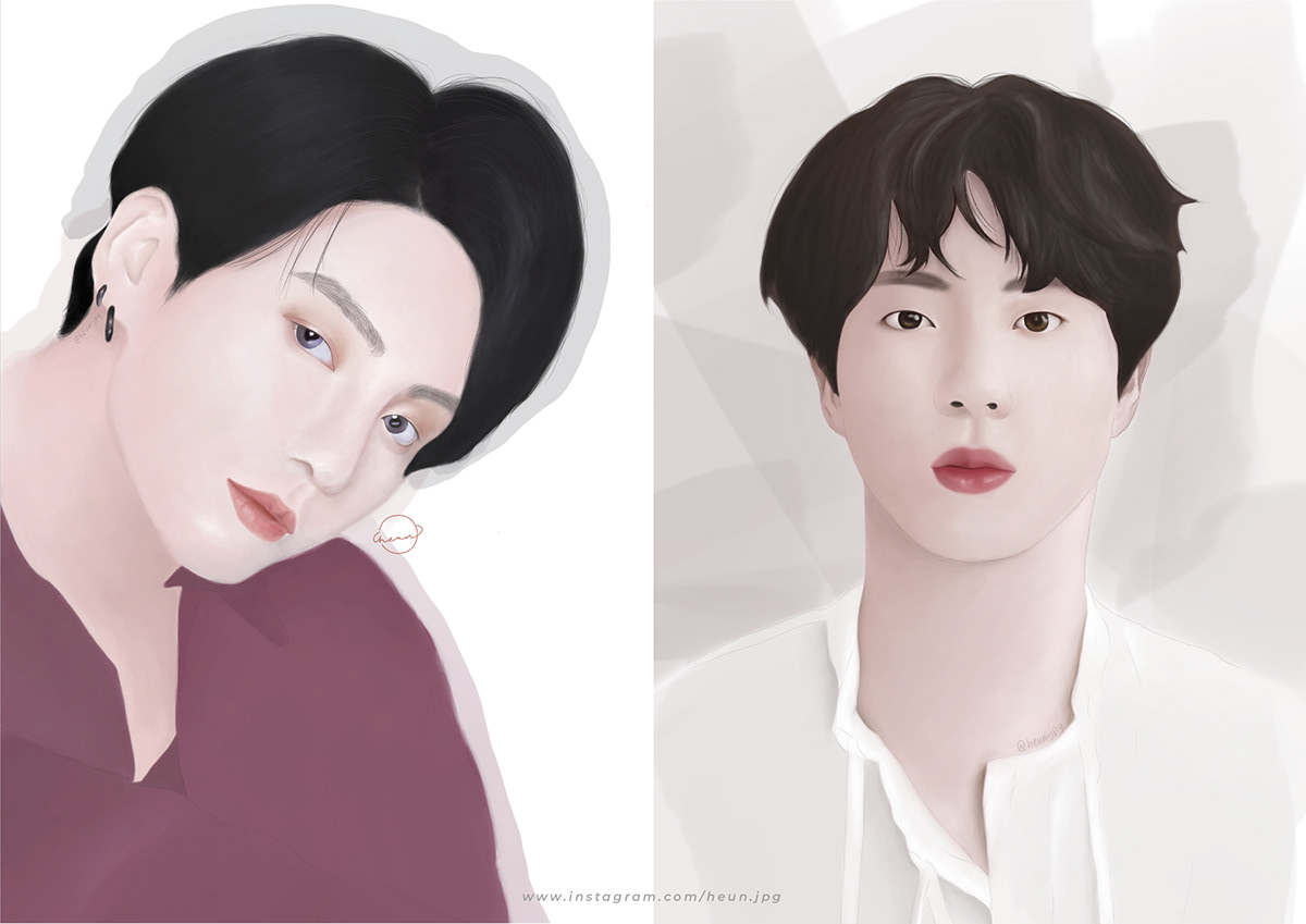 Jungkook's Drawing of Jin