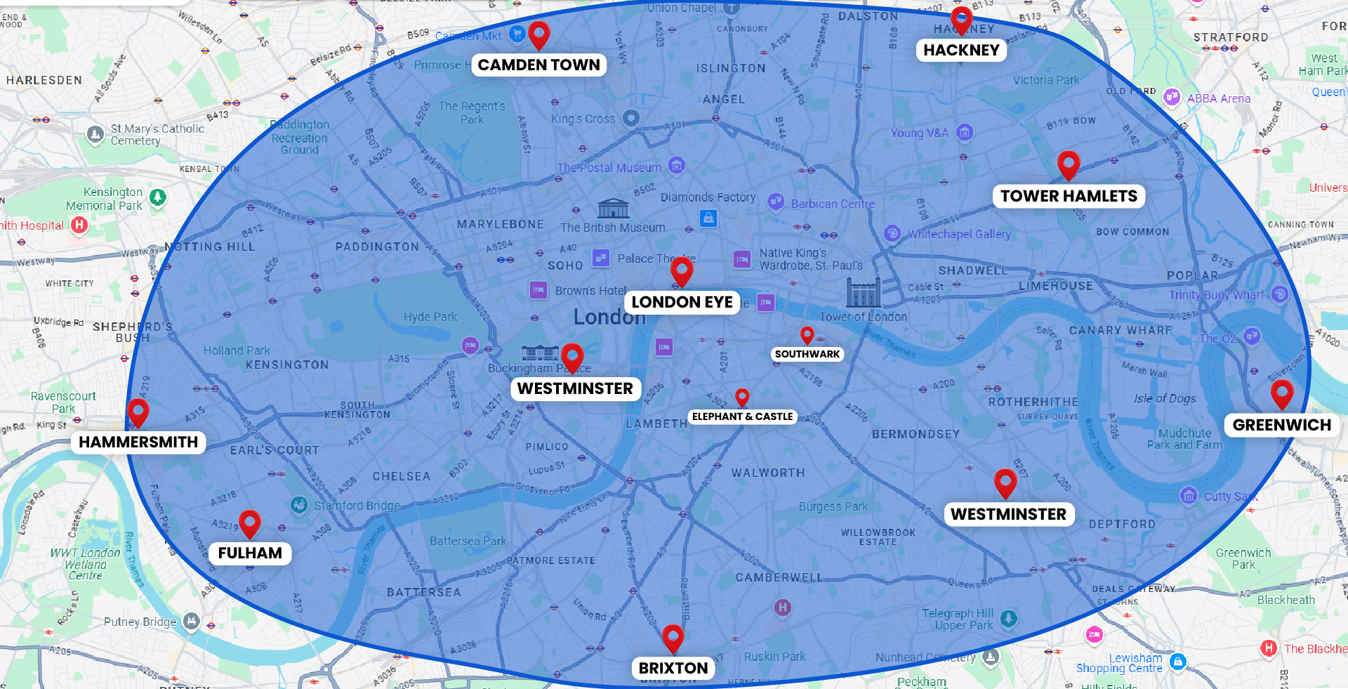 Areas to Avoid in London England