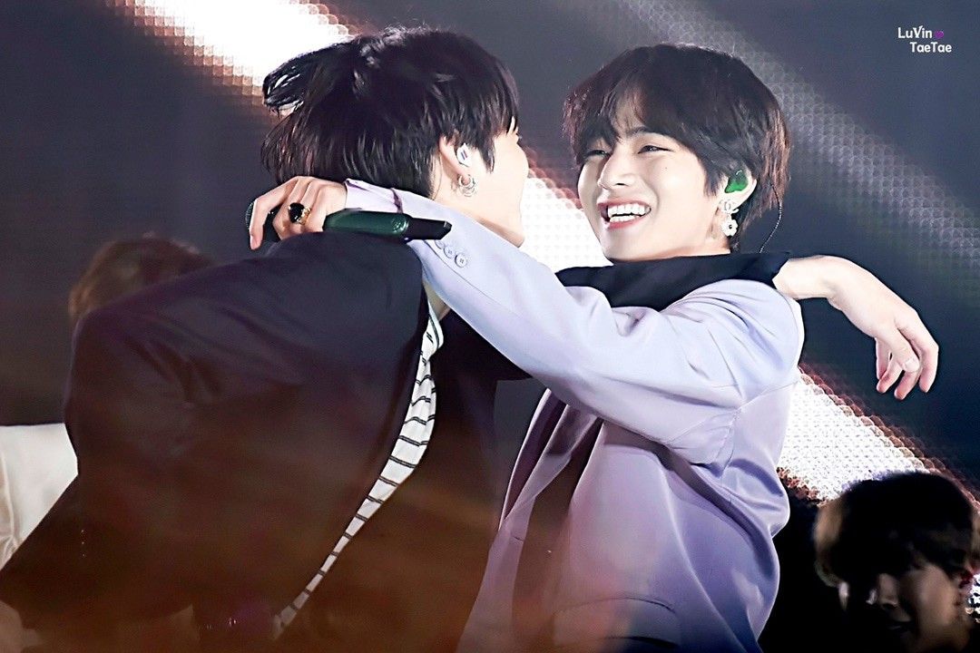 V Hugging Jungkook Danger Performance Picture
