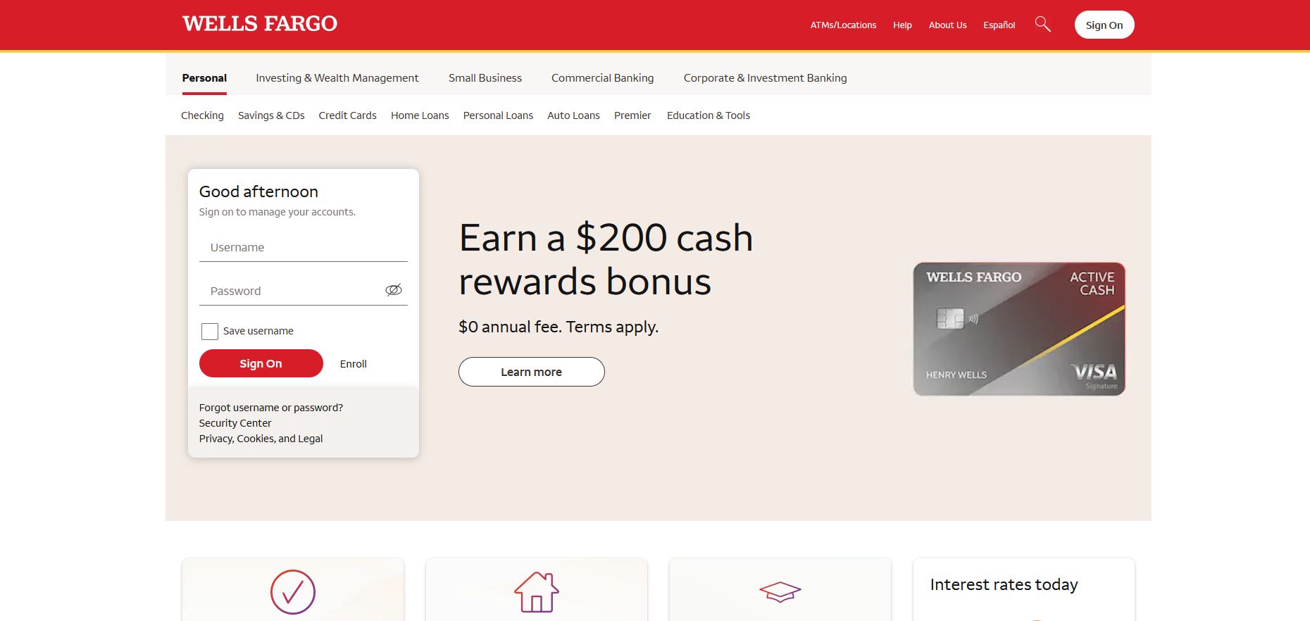 Wells Fargo My Account