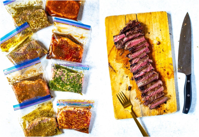 Freeze Steak in Marinade