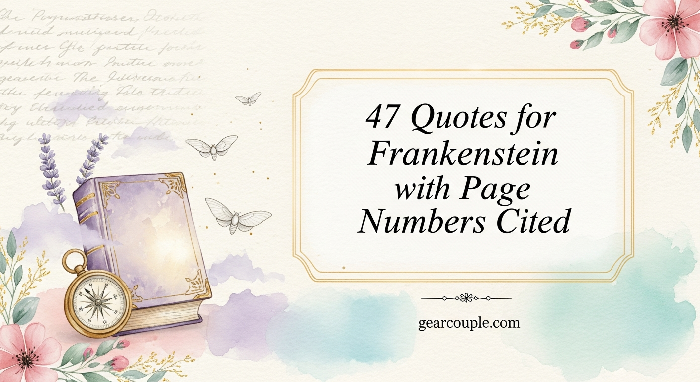Quotes from the Book Frankenstein with Page Numbers