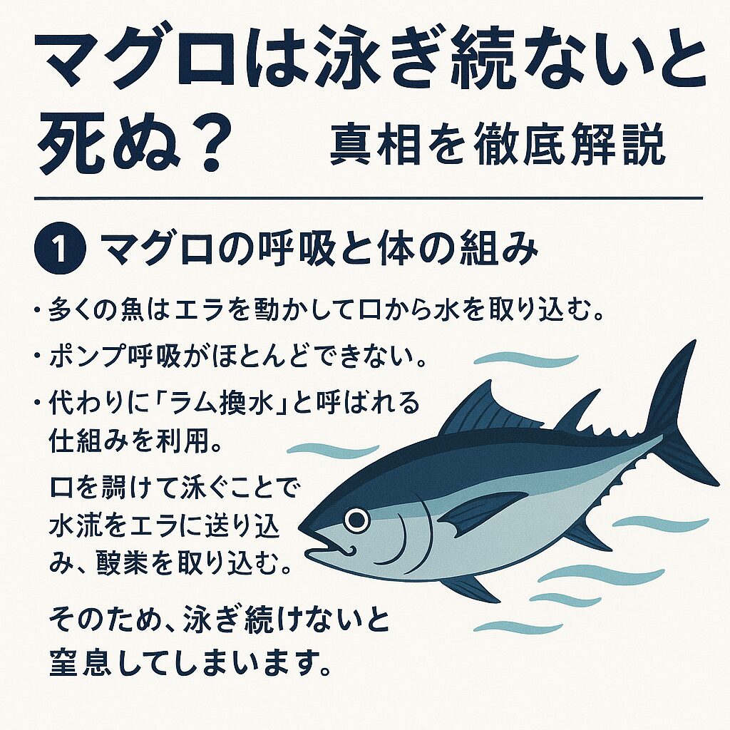 マグロが止まると死ぬ科学的真相｜窒息を防ぐラム換水法と睡眠の謎