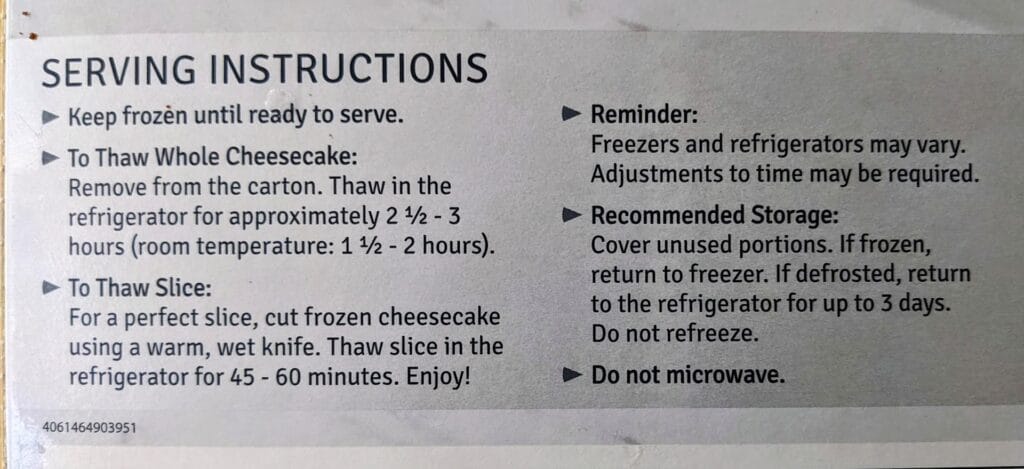 How to Thaw Cheesecake