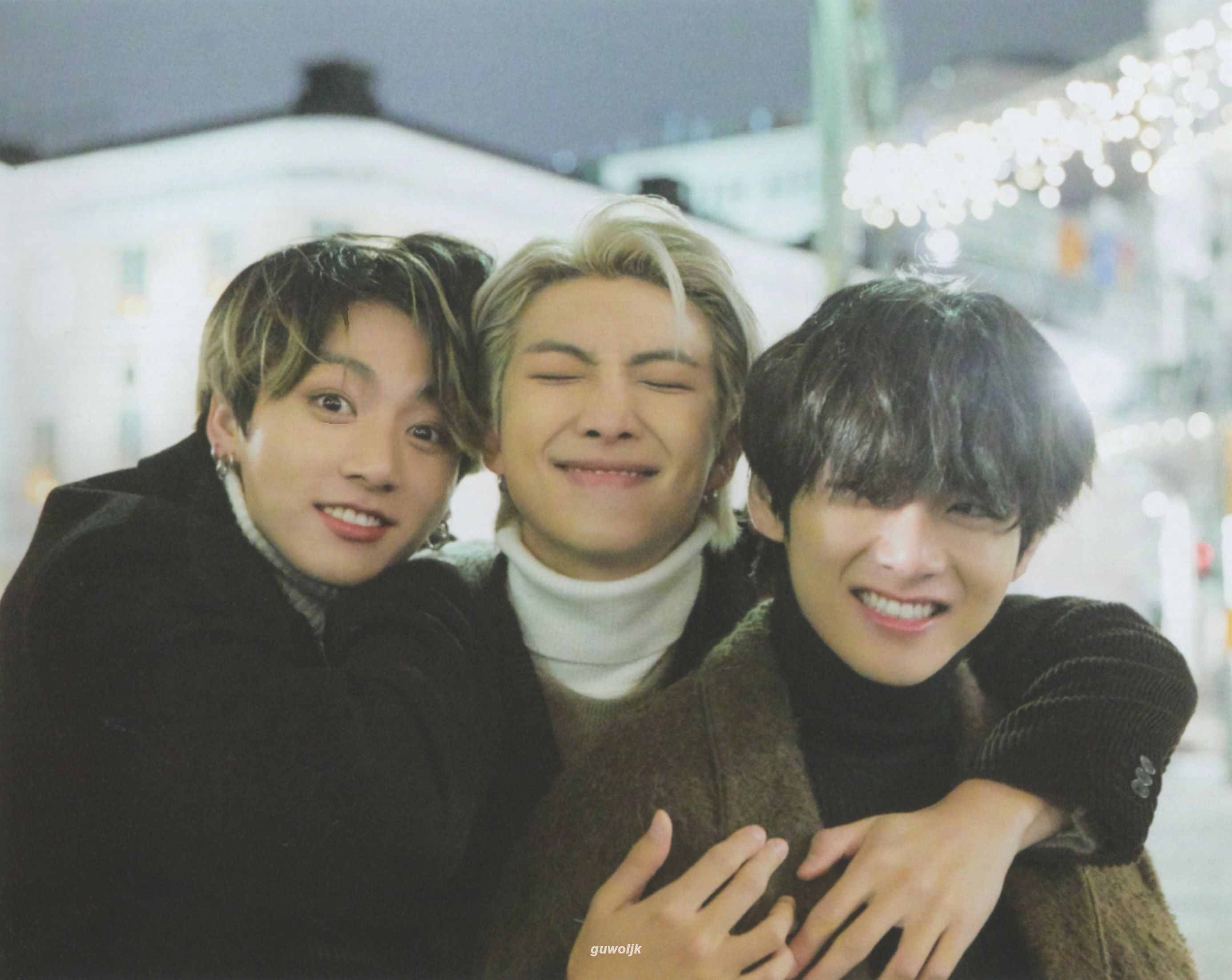 Jungkook and v and R. M