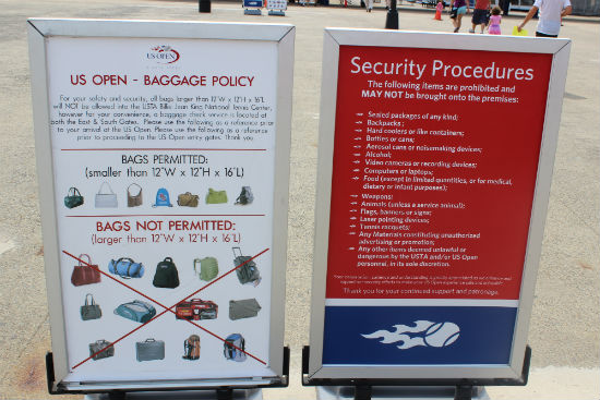 U. S. Open Bag Policy 2026