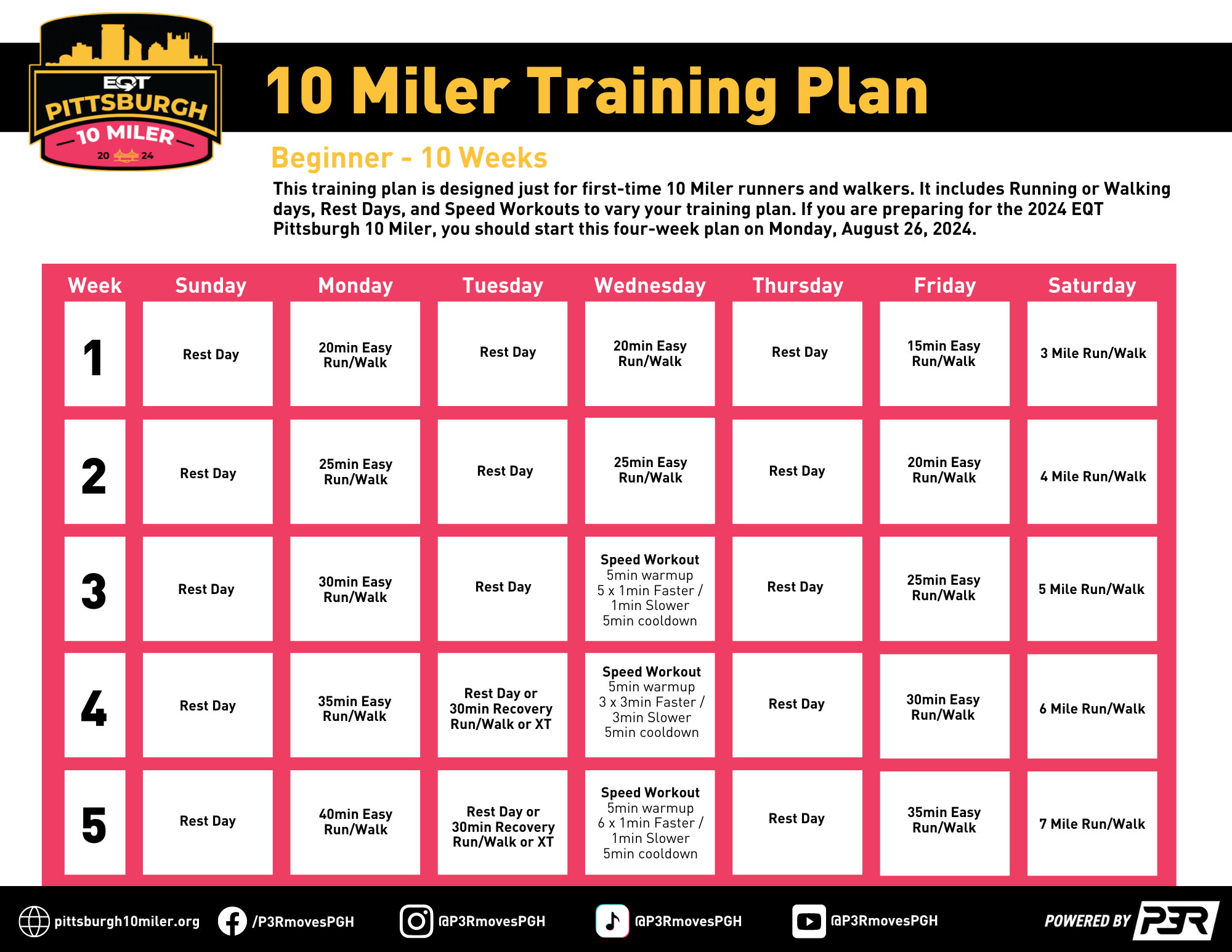 10 Mile Run Training Program for Beginners