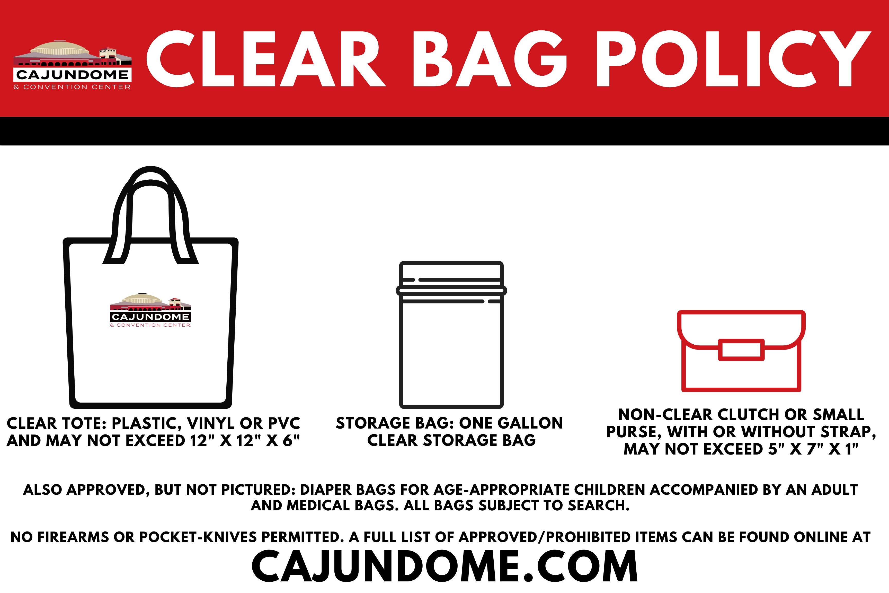 Clear Bag Policy for Unl