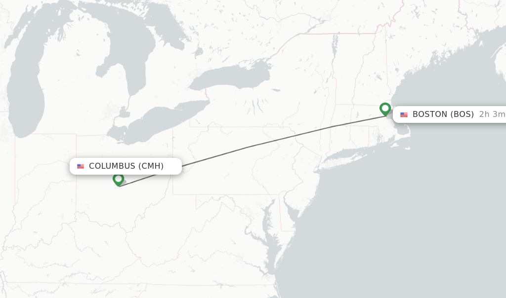 Columbus Ohio to Boston Ma