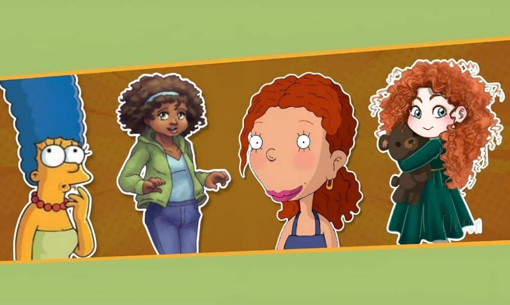 Curly Hair Animated Characters