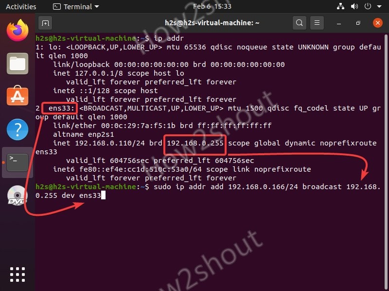 Set Ip Address in Ubuntu Command Line