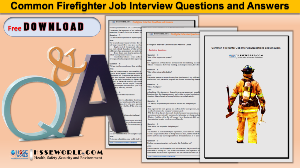Firefighter Interview Questions and Answers Examples