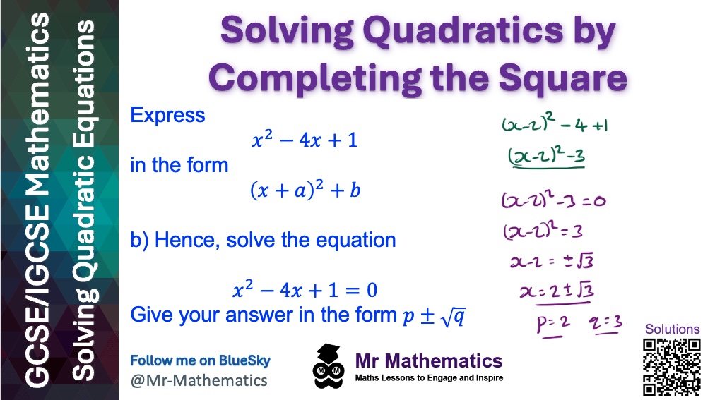 U2.6 Solve Quadratics by Completing the Square Answer Key