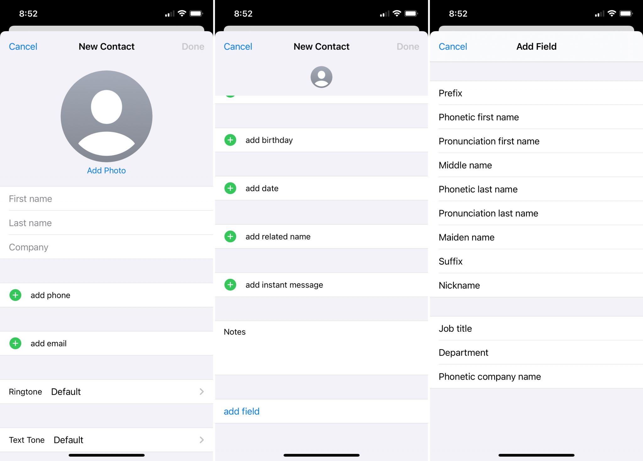 How to Add Contacts in Iphone