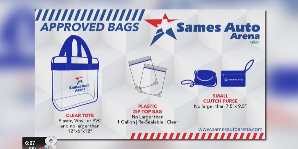 Sames Auto Arena Bag Policy