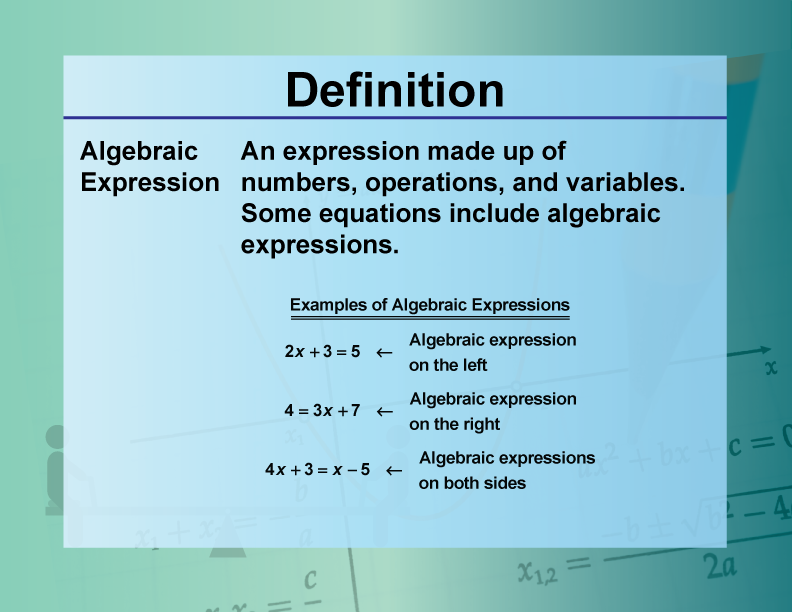 What Is the Definition of Algebraic Expression