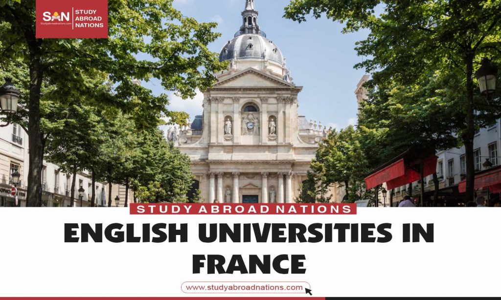 English Language Universities in France