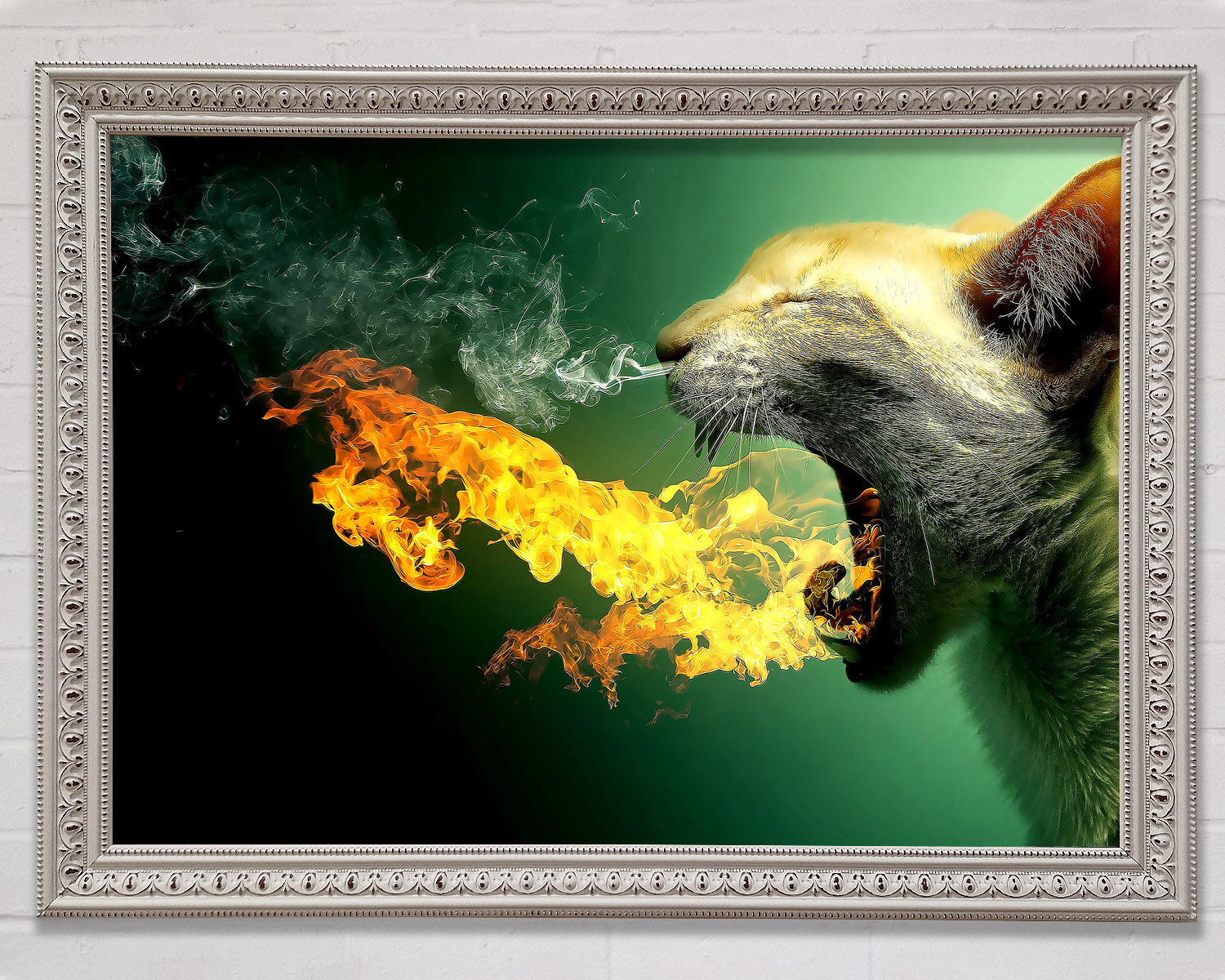 Cat Eye Flaming Star Poster