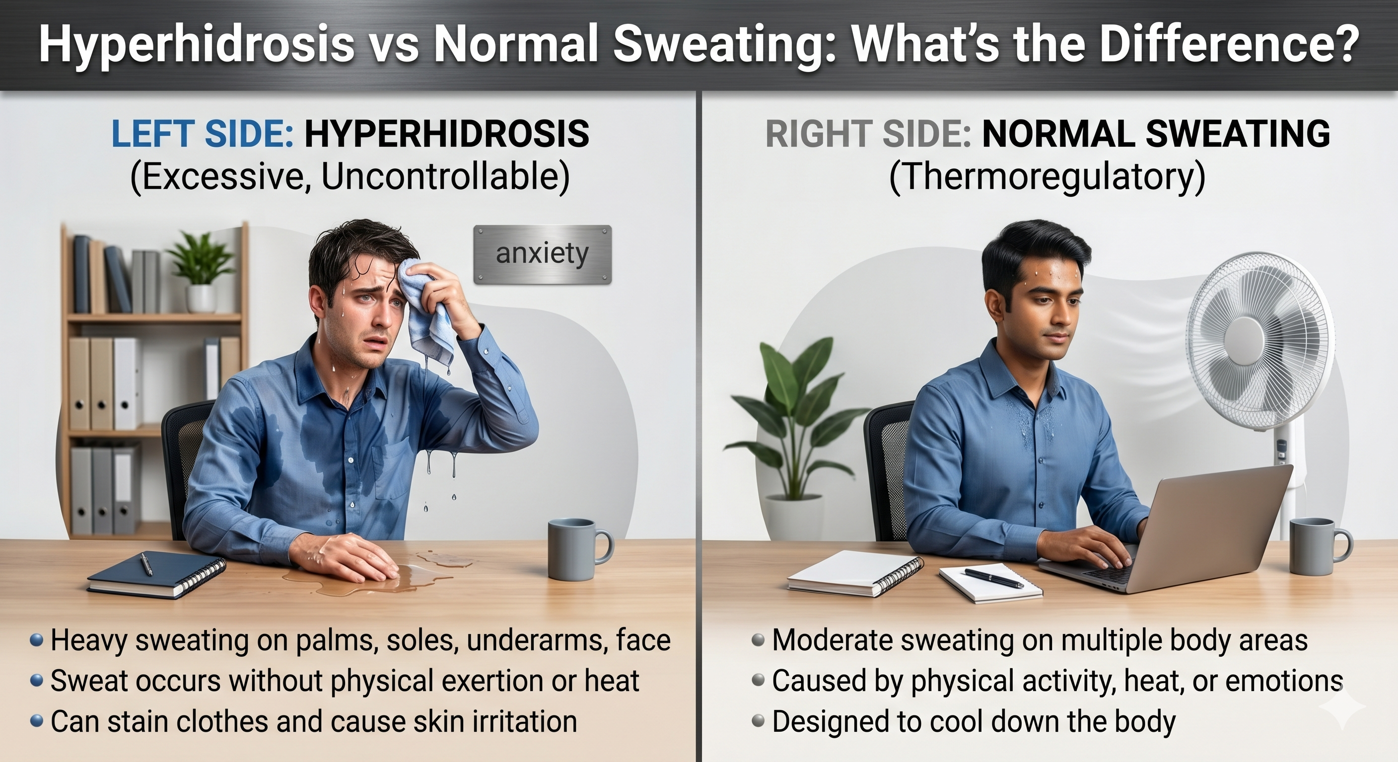 Hyperhidrosis Vs. Normal Sweating: How to Tell the Difference